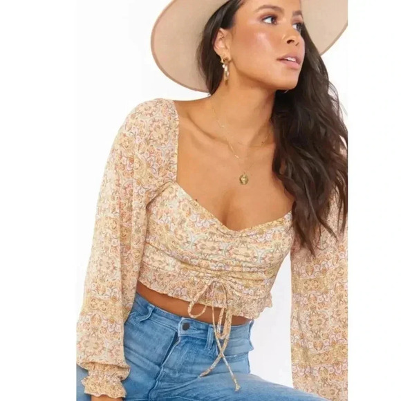 Revolve Show Me Your Mumu Rivington Crop Top in Stevie's Paisley, M - Picture 4 of 10